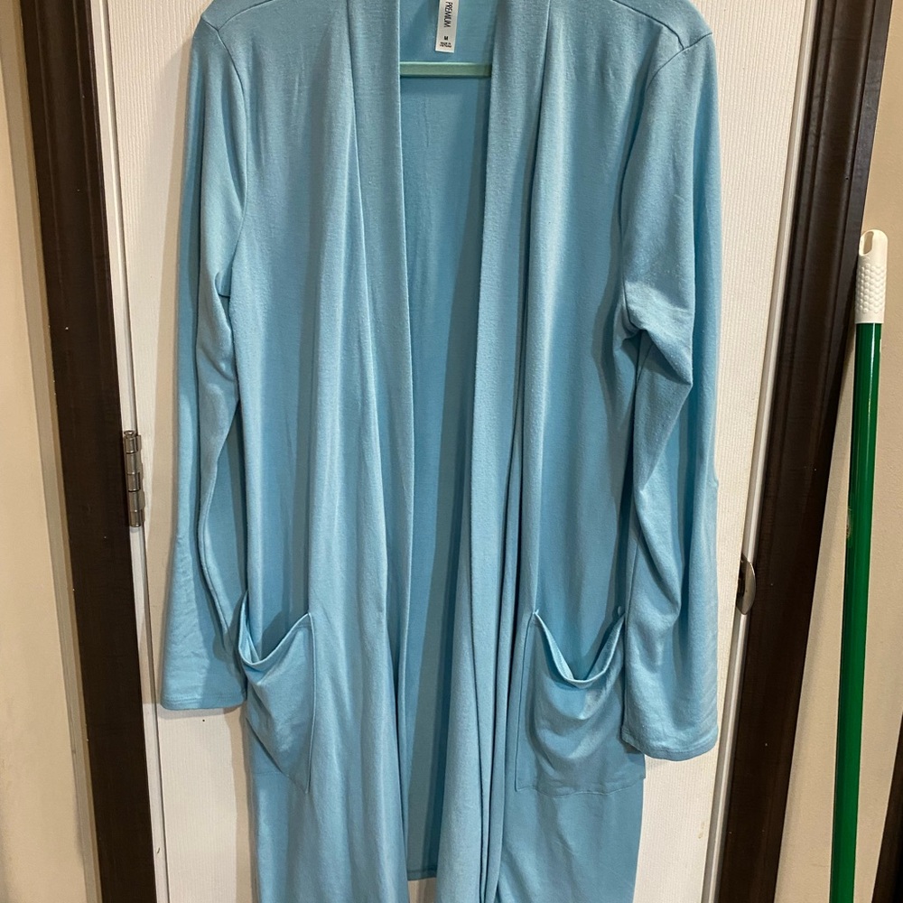 Zenana Outfitters Sky Blue Cardigan